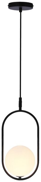 Candellux Cordel závěsné svítidlo 1x28 W bílá-černá 31-10148