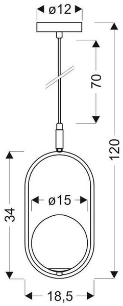 Candellux Cordel závěsné svítidlo 1x28 W bílá-černá 31-10148