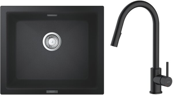 Sada granitový dřez Grohe K700 31654AP0, kuchyňská baterie Oltens Litla 35204300
