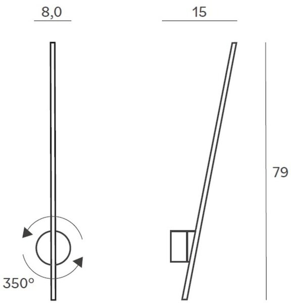 MaxLight Spider nástěnné svítidlo 1x8.4 W zlatá W0297