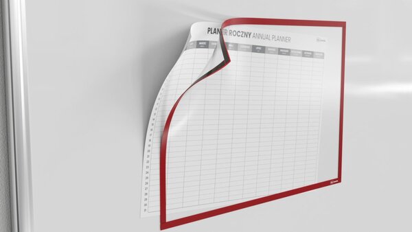 Allboards, A3 magnetická kapsa červená, RMA3R