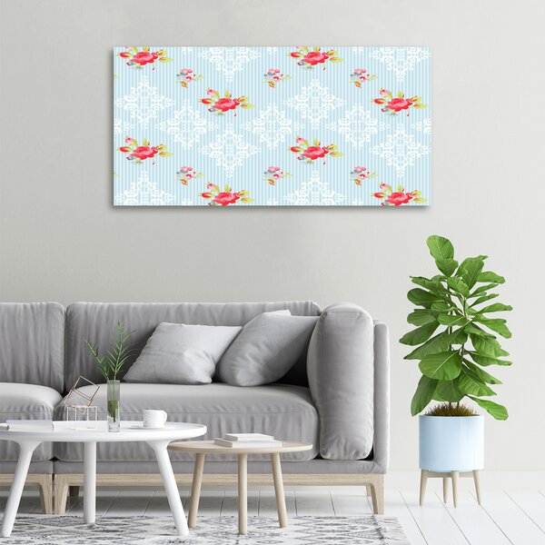 Foto obraz tištěný na plátně Růže a ornamenty oc-98893984