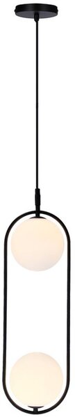 Candellux Cordel závěsné svítidlo 2x28 W bílá-černá 32-10155