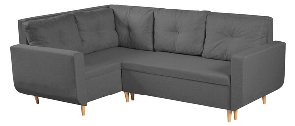 Rohová sedací souprava s funkcí spaní RODI Šedá