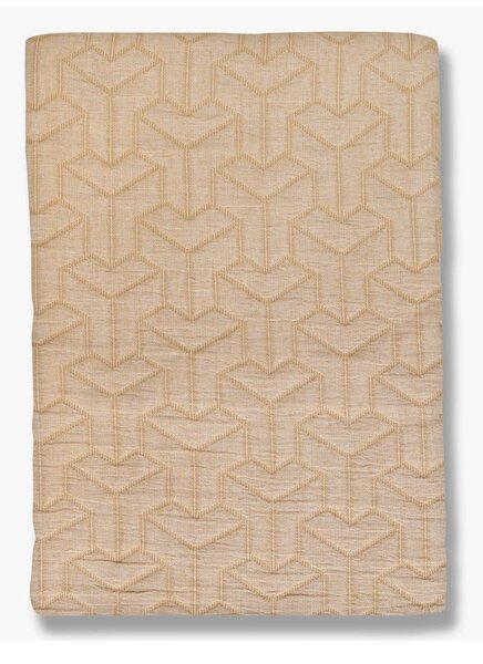 Béžový přehoz z recyklované bavlny na dvoulůžko 220x250 cm Trio – Mette Ditmer Denmark