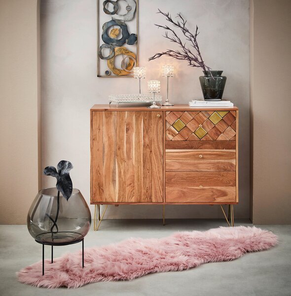 UMĚLÁ KOŽEŠINA, 60/180 cm, růžová Ambia Home - Kůže, Online Only