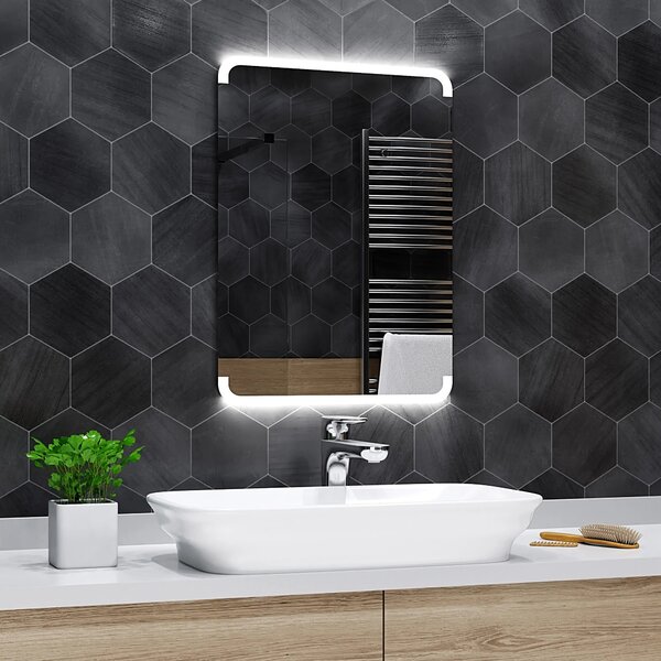 Koupelnové zrcadlo 60x80cm ASSEN s led podsvícením