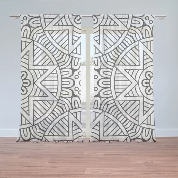 Sablio Záclony Hvězdy mehendi: 2ks 150x250cm