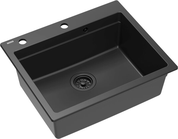 Quadron Kurt 110 dřez graniteq 59.5x50 cm černá HCQK5052BLMPC