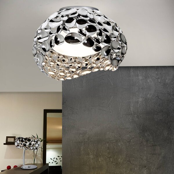 Schuller Valencia Stropní svítidlo LED Narisa, Ø 46 cm, chrom, Chrom / stříbro, Obývací pokoj / jídelna, kov, Moderní