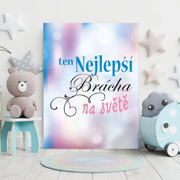 Sablio Dárková cedulka Ten nejlepší brácha na světě: 30x40 cm