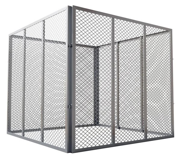 Juskys Kovový kompostér 450 L - stříbrný