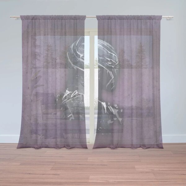 Sablio Záclony BLACK PANTHER z profilu Fialový mlhavý: 2ks 150x250cm