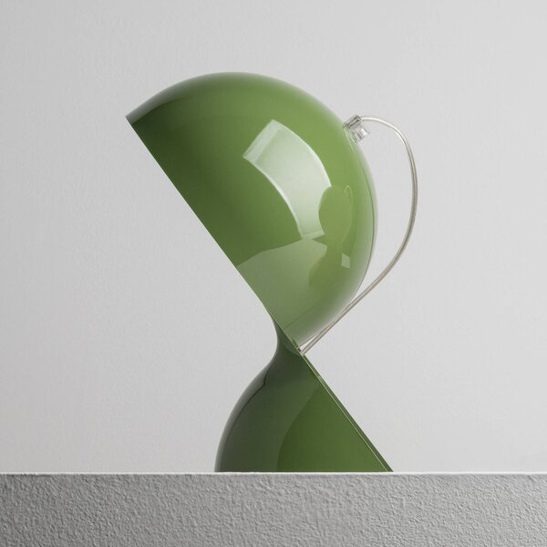 Artemide Stolní lampa Dalú, zelená, výška 26 cm, plast, Zelená, Obývací pokoj / jídelna, Plast, Design