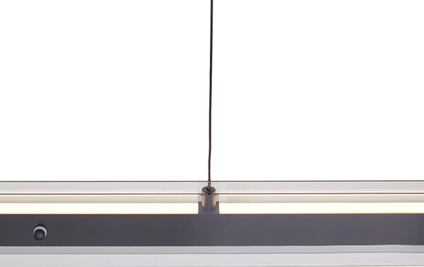 Moderní závěsné svítidlo černé s kouřovým sklem vč. LED Easylift - Catch