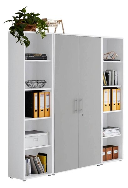 SKŘÍŇ NA ŠANONY, bílá, světle šedá, 172,6/185,6/33 cm MID.YOU - Online Only kancelářský nábytek, Online Only