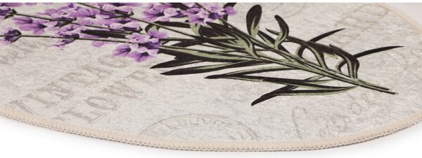 Fialovo-béžové koupelnové předložky v sadě 3 ks 60x100 cm Lavender – Foutastic