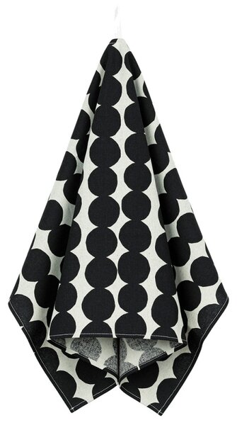 Marimekko Utěrka Räsymatto 43x70cm, černo-bílá