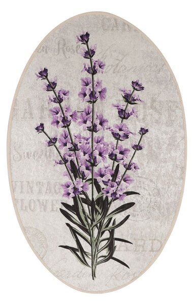 Fialovo-béžové koupelnové předložky v sadě 3 ks 60x100 cm Lavender – Foutastic