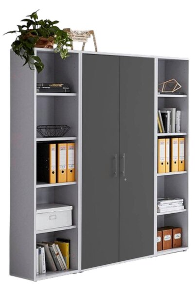 SKŘÍŇ NA ŠANONY, antracitová, světle šedá, 172,6/185,6/33 cm MID.YOU - Online Only kancelářský nábytek, Online Only