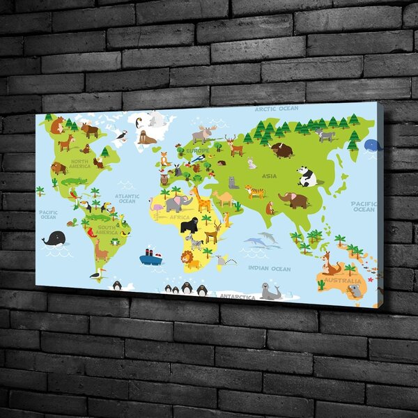 Foto obraz na plátně Mapa zvířata oc-99962679