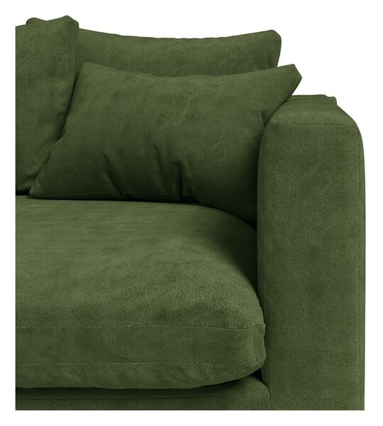 Tmavě zelená rohová pohovka (levý roh) Comfy – Scandic