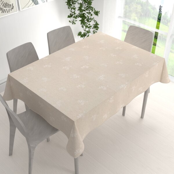 Biante Teflonový obdélníkový ubrus TF-076 Květinový ornament na režném 50x100 cm