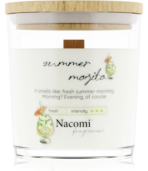 Nacomi Soy Candle Home Fragrances vonná svíčka s dřevěným knotem 140 g