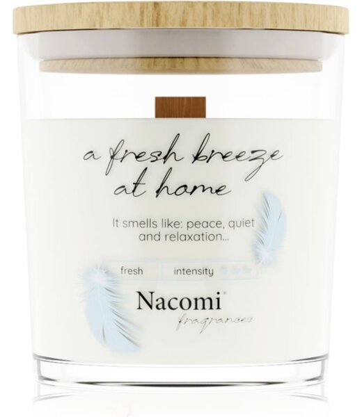 Nacomi Soy Candle Home Fragrances vonná svíčka s dřevěným knotem 140 g