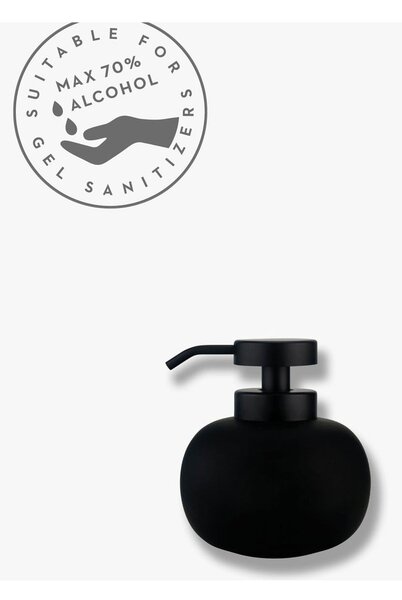 Černý keramický dávkovač mýdla 200 ml Lotus – Mette Ditmer Denmark