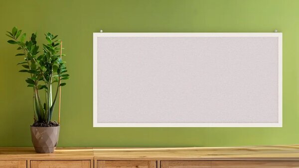 Allboards, Korková tabule bílá barva korku 80x40 cm dřevěný rám lakovaný BÍLÝ, TKWHITE84W
