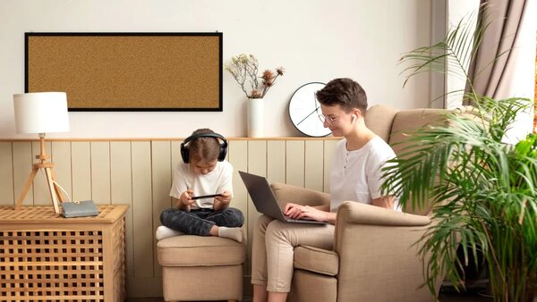 ALLboards korková tabule 100x40 cm lakovaný dřevěný rám ČERNÝ