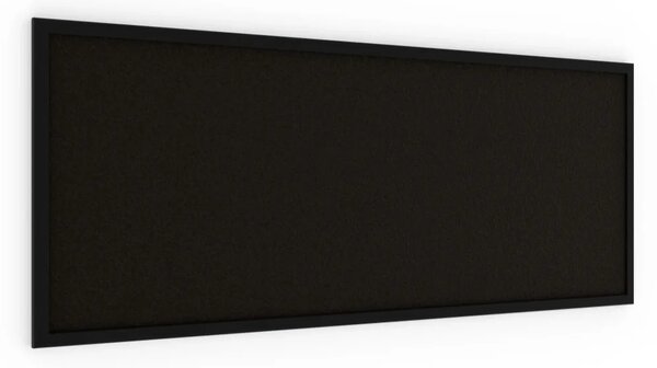 Allboards, Korková tabule, černá barva korku, 100x40 cm, lakovaný dřevěný rám, ČERNÁ TKBLACK104BK
