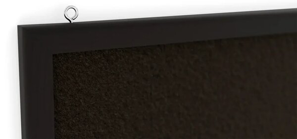 Allboards, Korková tabule, černá barva korku, 100x40 cm, lakovaný dřevěný rám, ČERNÁ TKBLACK104BK