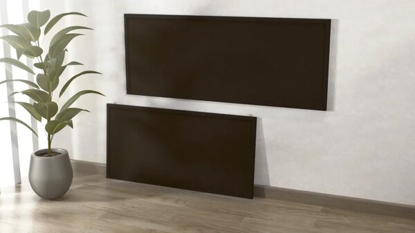 Allboards, Korková tabule, černá barva korku, 100x40 cm, lakovaný dřevěný rám, ČERNÁ TKBLACK104BK