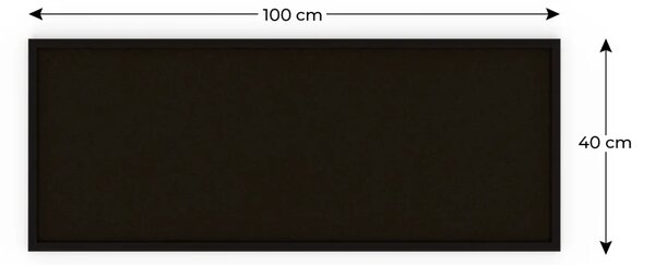Allboards, Korková tabule, černá barva korku, 100x40 cm, lakovaný dřevěný rám, ČERNÁ TKBLACK104BK