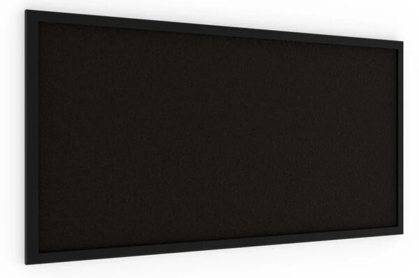 Allboards, Korková tabule, černá barva korku, 80x40 cm, lakovaný dřevěný rám, ČERNÁ TKBLACK84BK