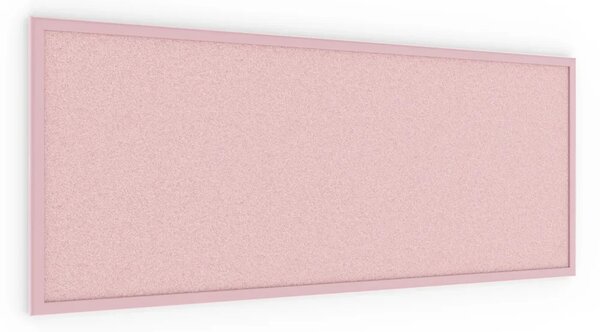 Allboards, korková tabule růžová barva korku 100x40 cm dřevěný rám lakovaný RŮŽOVÝ, TKPINK104P