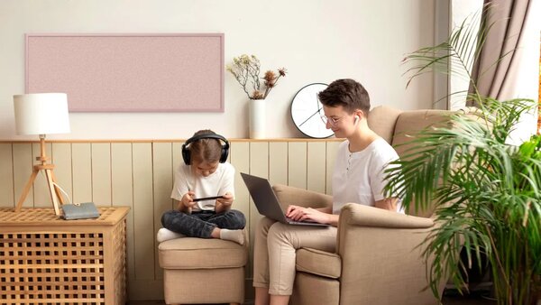 Allboards, korková tabule růžová barva korku 100x40 cm dřevěný rám lakovaný RŮŽOVÝ, TKPINK104P