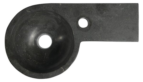 Sapho Sapho, BLOK kamenné umyvadlo 40x10x23 cm, černý Antracit, 2401-32