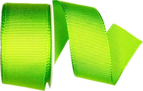Stuha rypsová ELEGANCE APPLE GREEN hráškově zelená 40mm x 2m (11,- Kč/m)