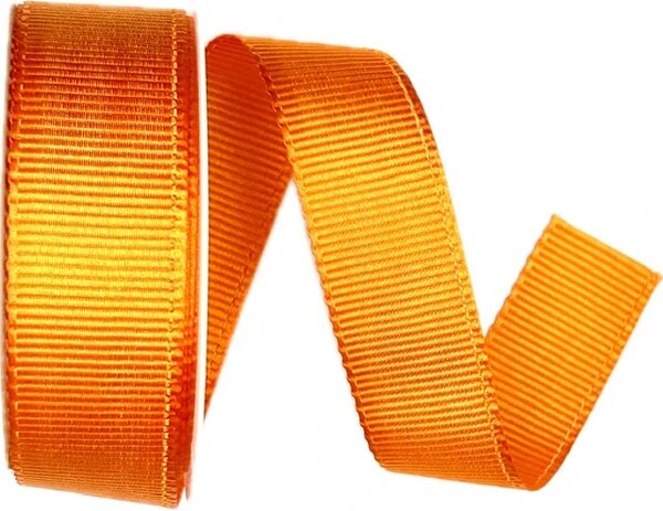 Stuha rypsová ELEGANCE ORANGE oranžová 25mm x 3m (7,- Kč/m)