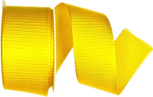 Stuha rypsová ELEGANCE YELLOW žlutá 40mm x 2m (11,- Kč/m)