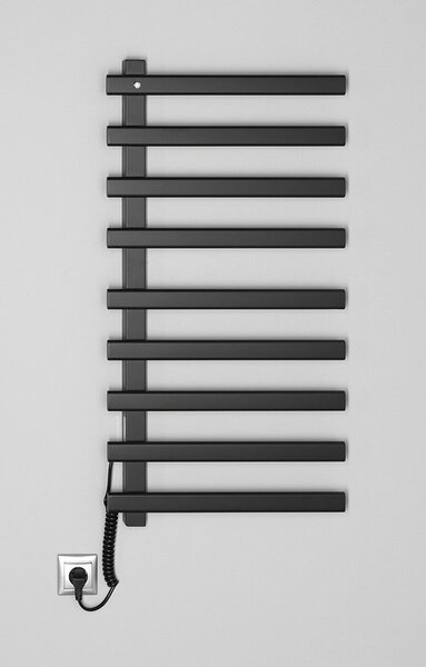 Sapho Sapho, ELCOR elektrický sušák ručníků 480x920x50mm, 128W, černá matná, EB460