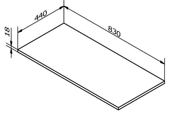 Sapho Sapho, Deska DTDL 830x18x440mm, borovice rustik, DT083-1616
