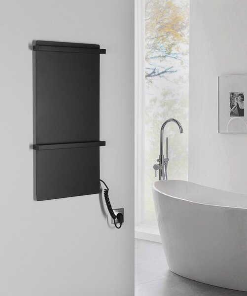 Sapho Sapho, ELMIS Elektrický sušák ručníků 400x800mm, 120W, hliník, antracit, EB430