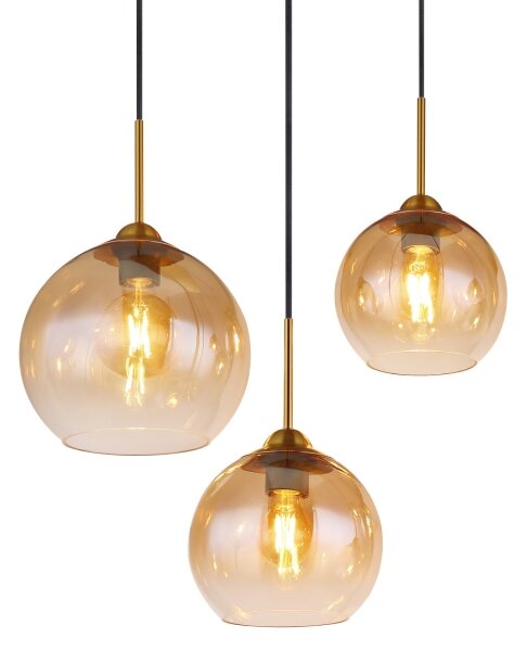 Globo 15788-6H - Lustr na lanku JAMESSA 6xE27/60W/230V mosaz