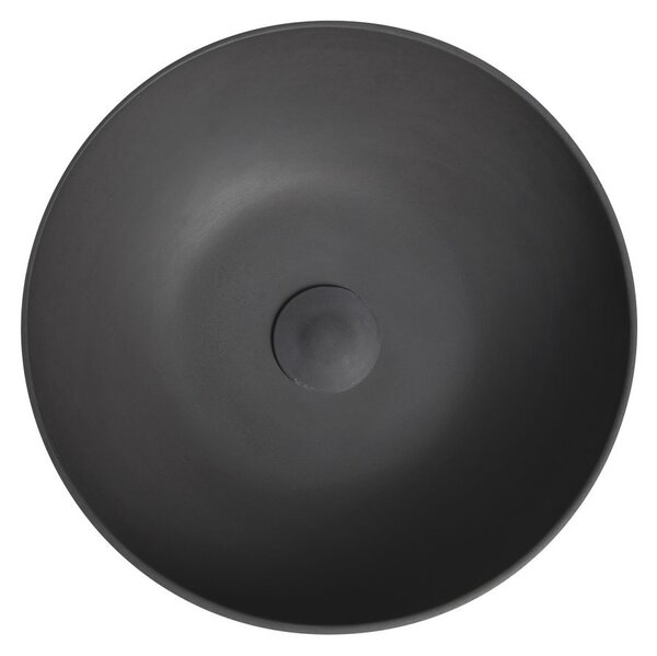 Sapho Sapho, FORMIGO betonové umyvadlo na desku, průměr 39cm, antracit, FG316