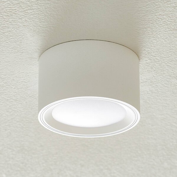 Nordlux LED stropní svítidlo Fallon, výška 6 cm, stmívatelný, Bílá / opál, Obývací pokoj / jídelna, kov, Moderní