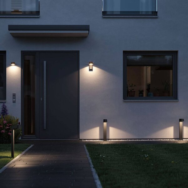 Paulmann Capea LED venkovní nástěnné světlo senzor, Černá, Hliník, Moderní